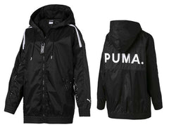 Puma Chase Woven Light Weight Full Zip Up Track Top Jacket Black Mens 578014 01