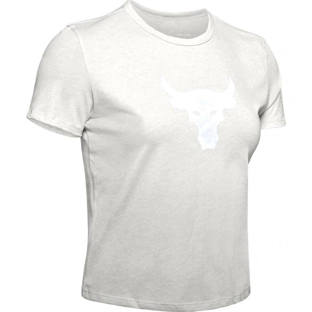 Under Armour x Project Rock Womens White Crop Top