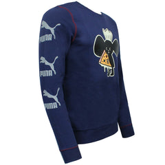 Puma x Tyakasha Mens Navy Graphic Print Jumper