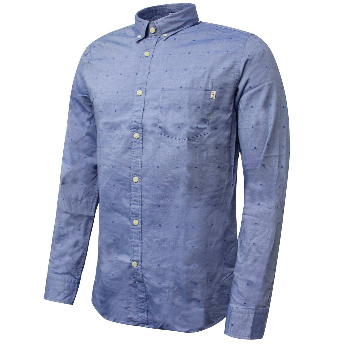 Hackett Polka Dot Print Mens Blue Shirt