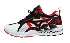 Mizuno Sport Style Wave Rider 1 Mens White/Red Trainers