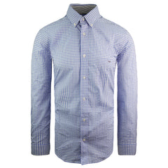 Eden Park Paris Vichy Mens Blue Oxford Shirt