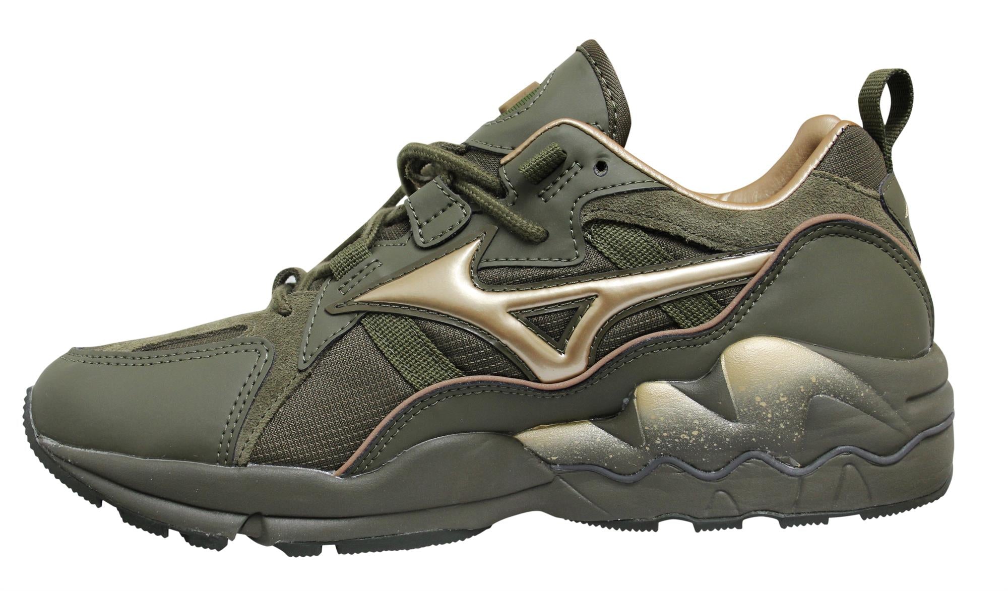 Mizuno Sport Style Wave Rider 1 Green Trainers - Mens