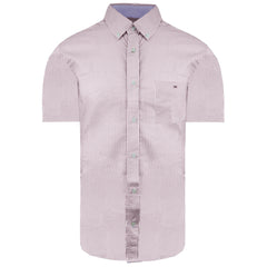 Eden Park Paris Regular Checkered Mens Pink Shirt