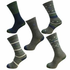 Timberland 5-Pack Mixed Dark Grey Crew Mens Socks A1EIM 010