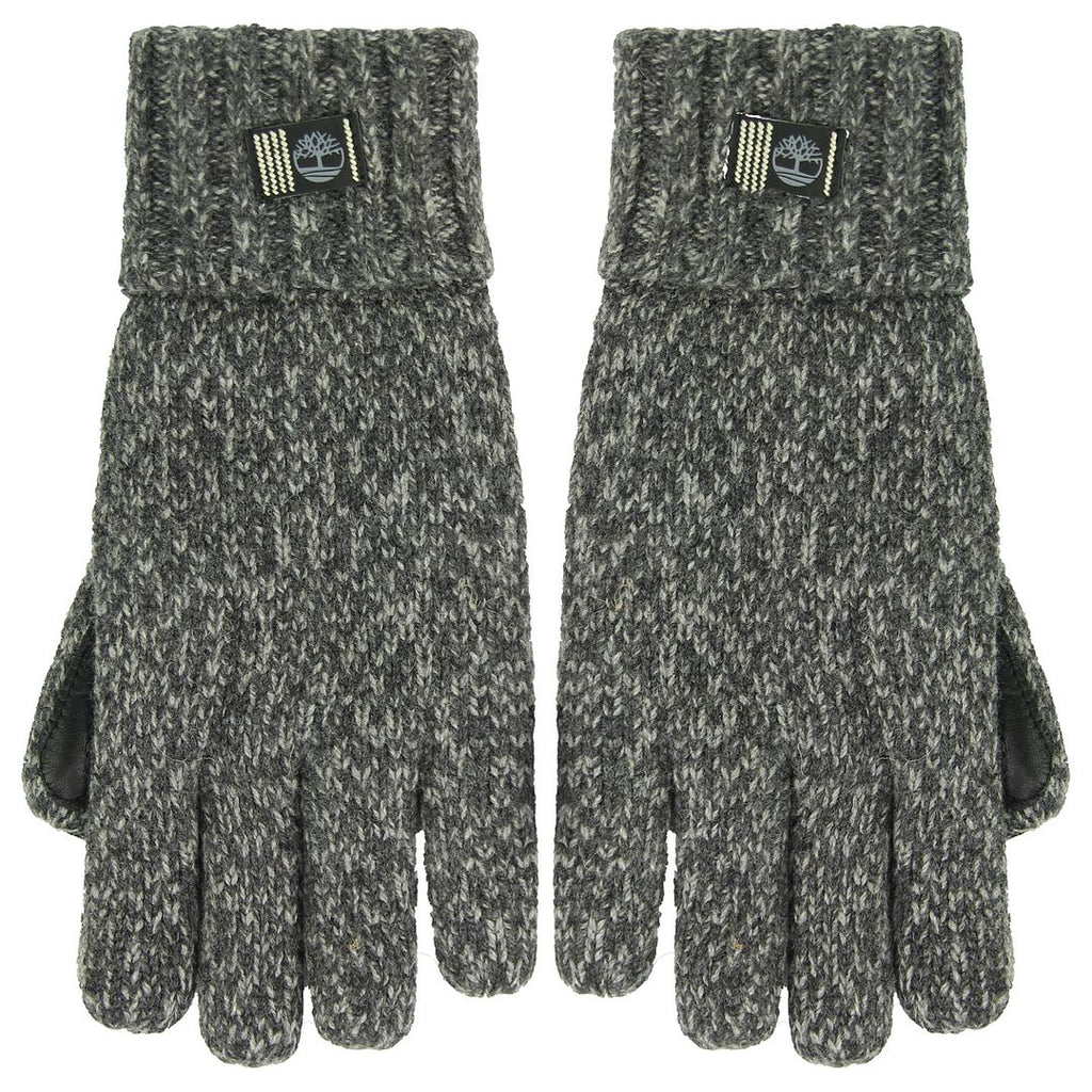 Timberland Mens Dark Grey Wool Gloves