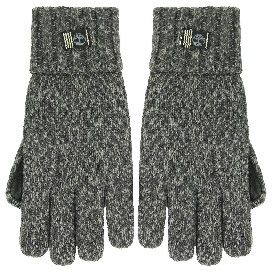 Timberland Mens Dark Grey Wool Gloves