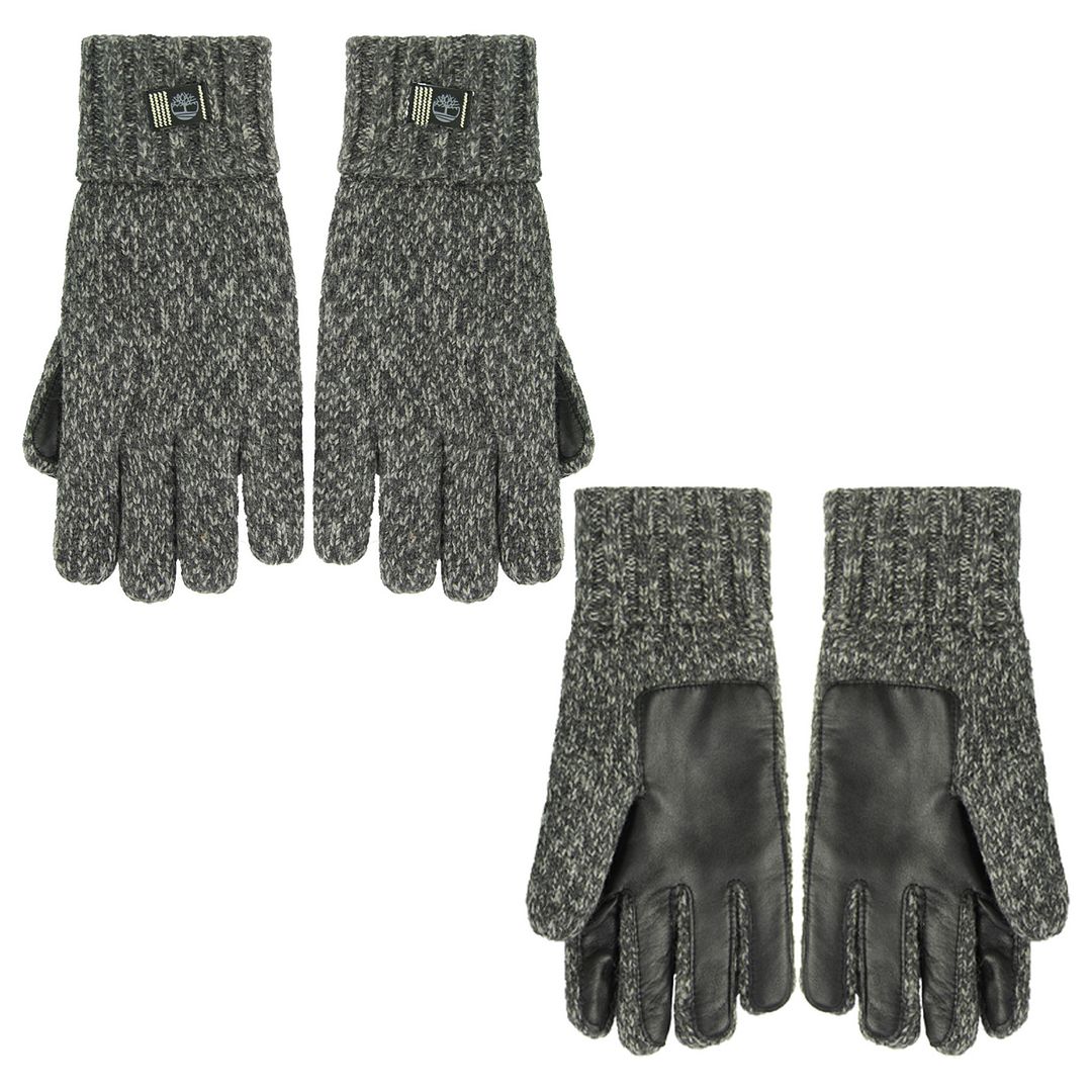 Timberland Mens Dark Grey Wool Gloves