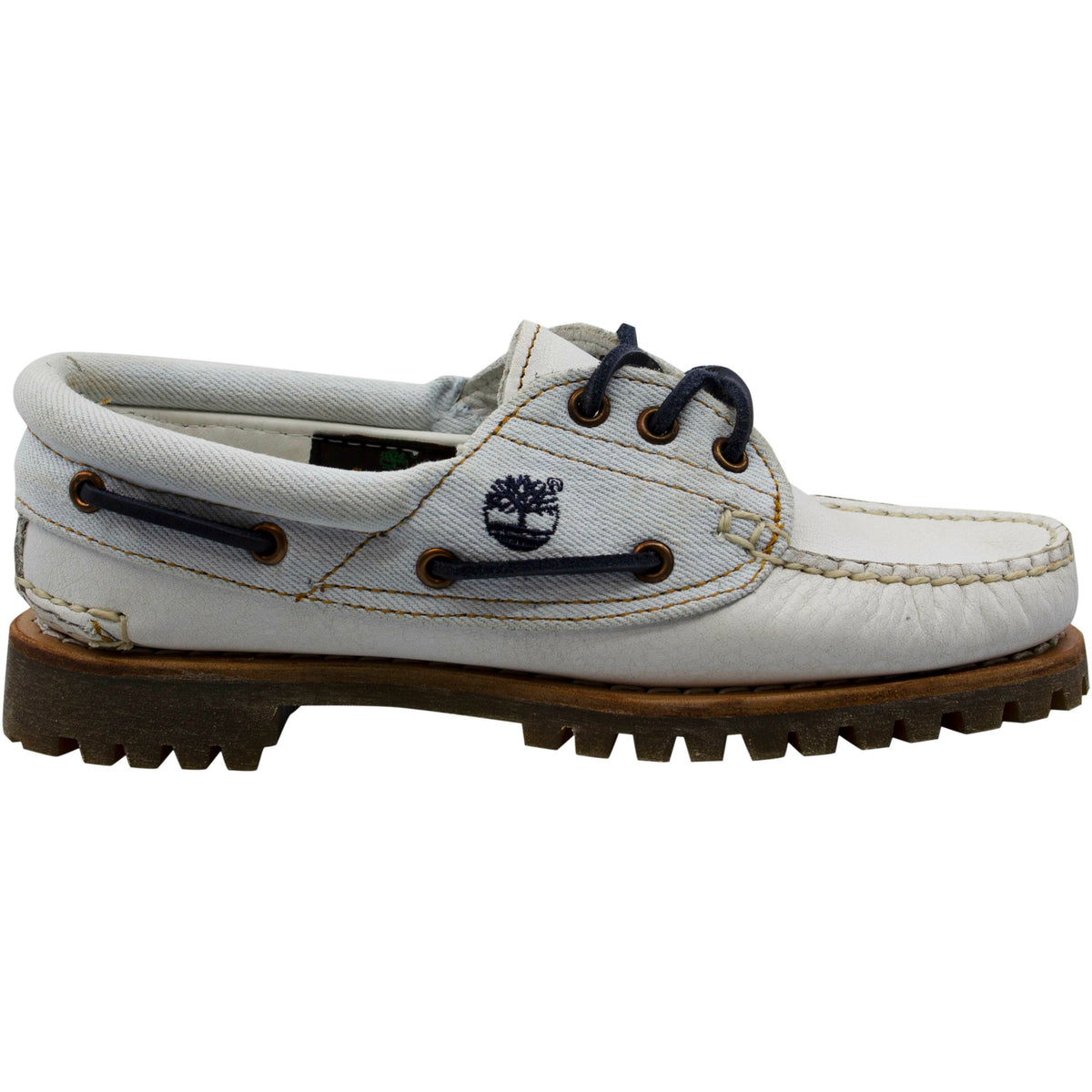 Timberland Heritage Womens White Boat Shoes