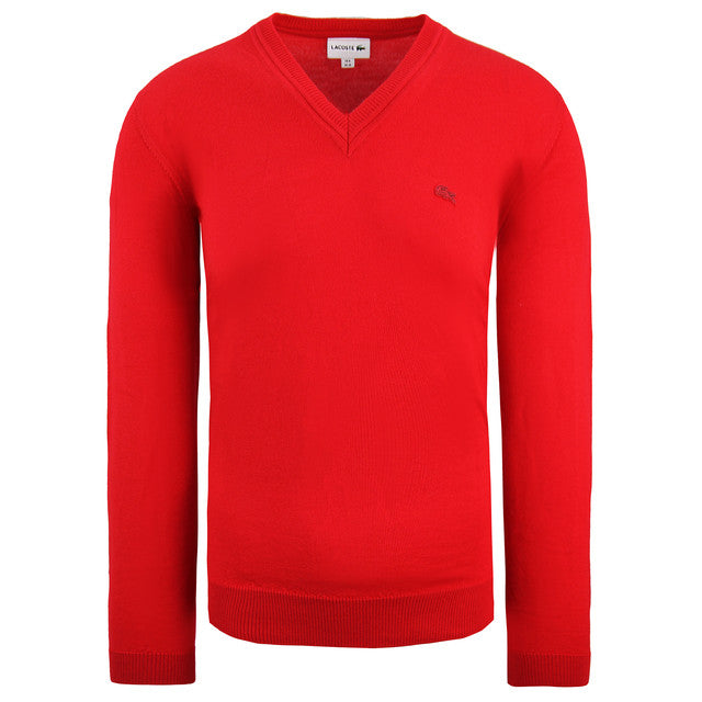 Lacoste Pure New Wool Mens Red Sweater