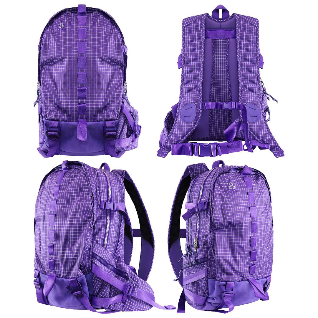 Nike ACG Karst 23l Adjustable Unisex Purple Hybrid Backpack BA2764 501