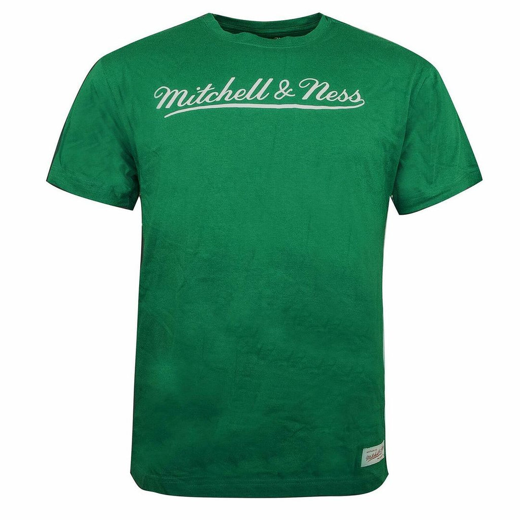 Mitchell & Ness Script Logo Mens Green T-Shirt