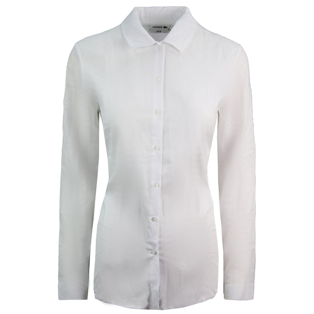 Lacoste Plain Womens White Shirt