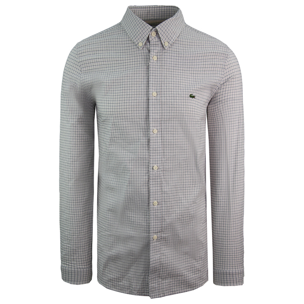 Lacoste Stretch Slim Fit Mens Grey Shirt