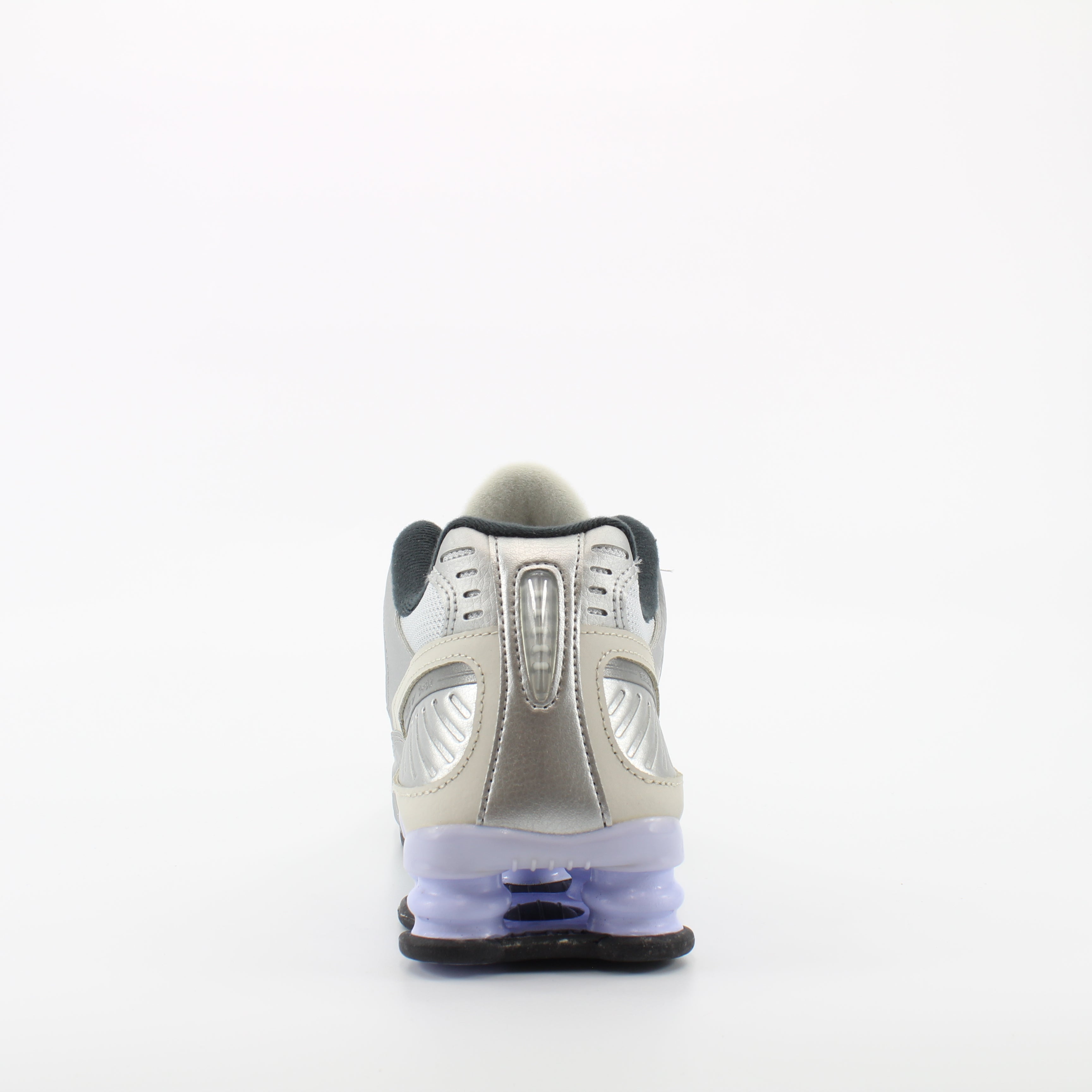 Nike Shox Enigma Silver Synthetic Womens Lace Up Trainers CT3450 001