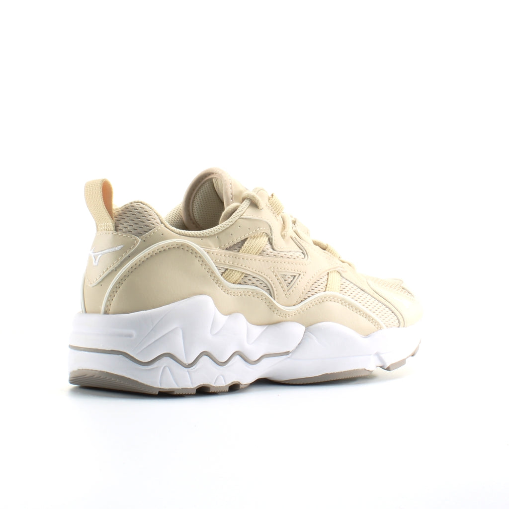 Mizuno Sport Wave Rider 1 Beige Synthetic Mens Lace Up Trainers D1GA192749