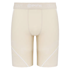 Skins DNAmic Stretch Waist Beige Neutral Junior Half Tights Shorts