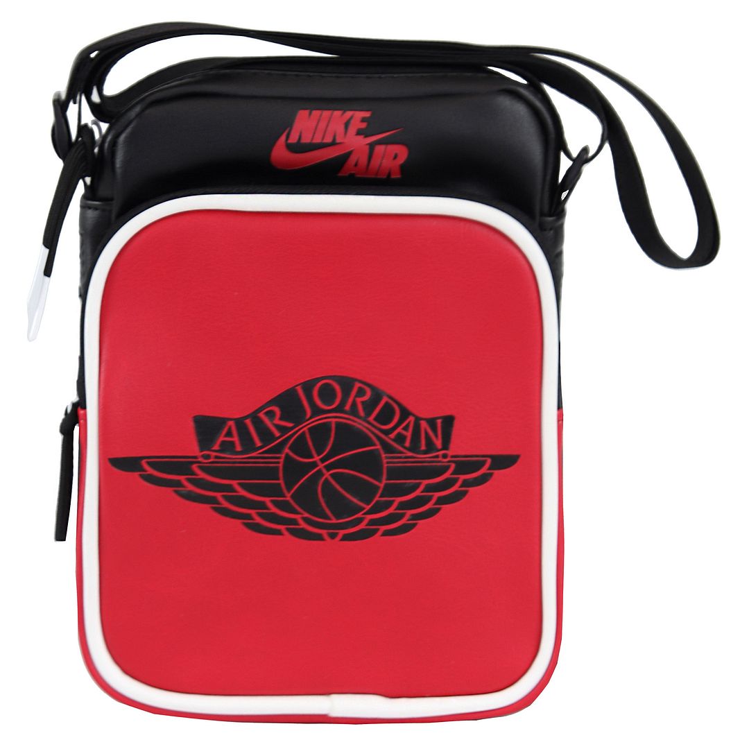 Nike Air Jordan Mens Black/Red Crossbody Bag