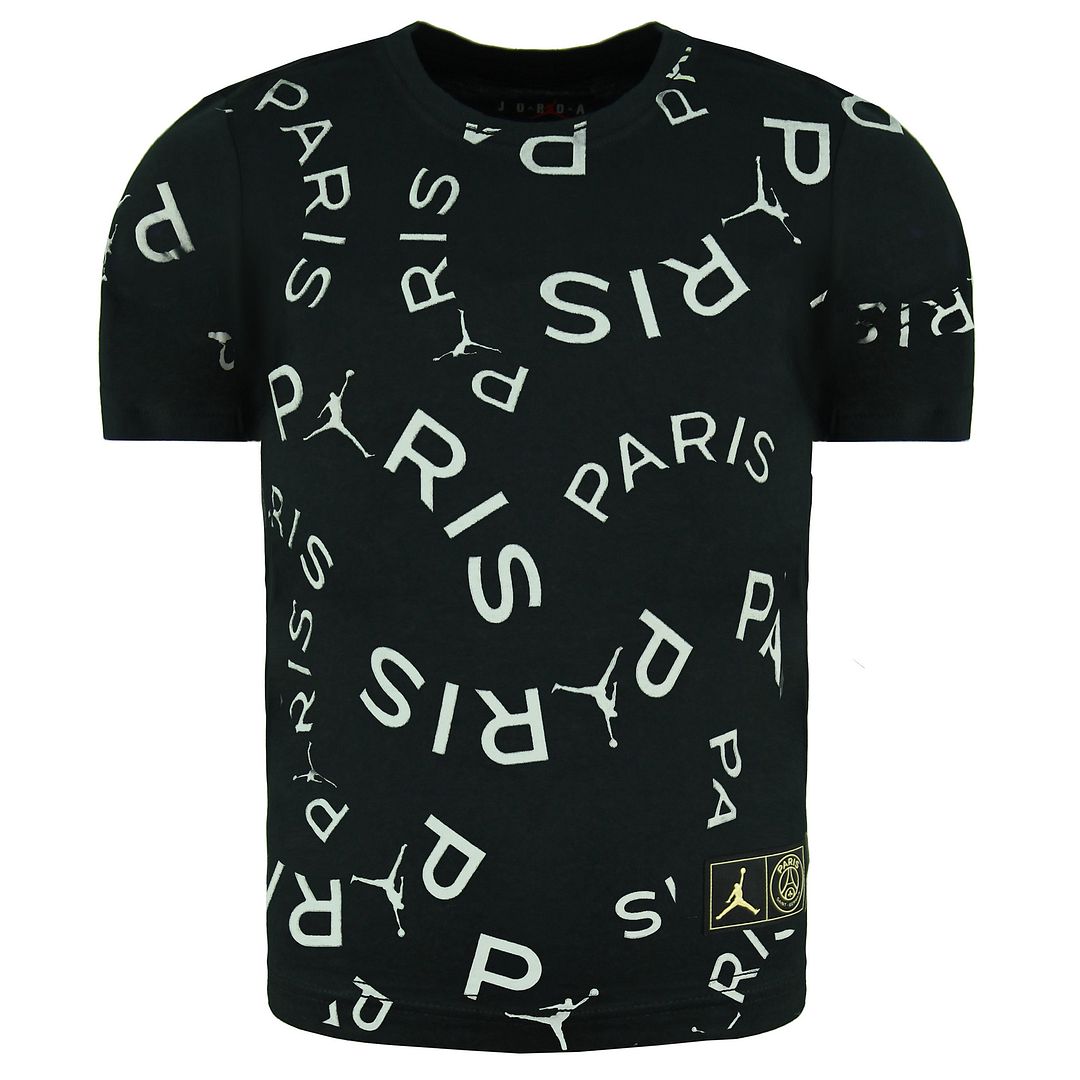 Nike Jordan Paris AOP Kids Black/White T-Shirt