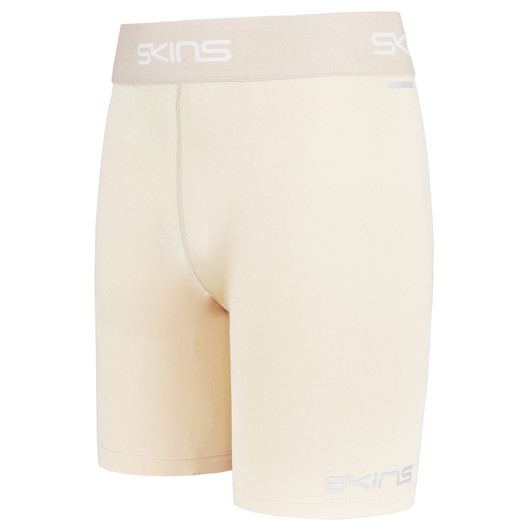 Skins DNAmic Force  Light Grey Junior Compression Tights Shorts