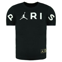 Nike Jordan Paris Short Sleeve Black Crew Neck Kids T-Shirt DH1884 010