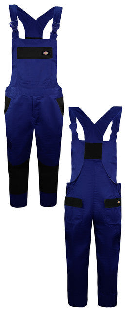 Dickies Everyday Bib & Brace Mens Royal Work Dungarees