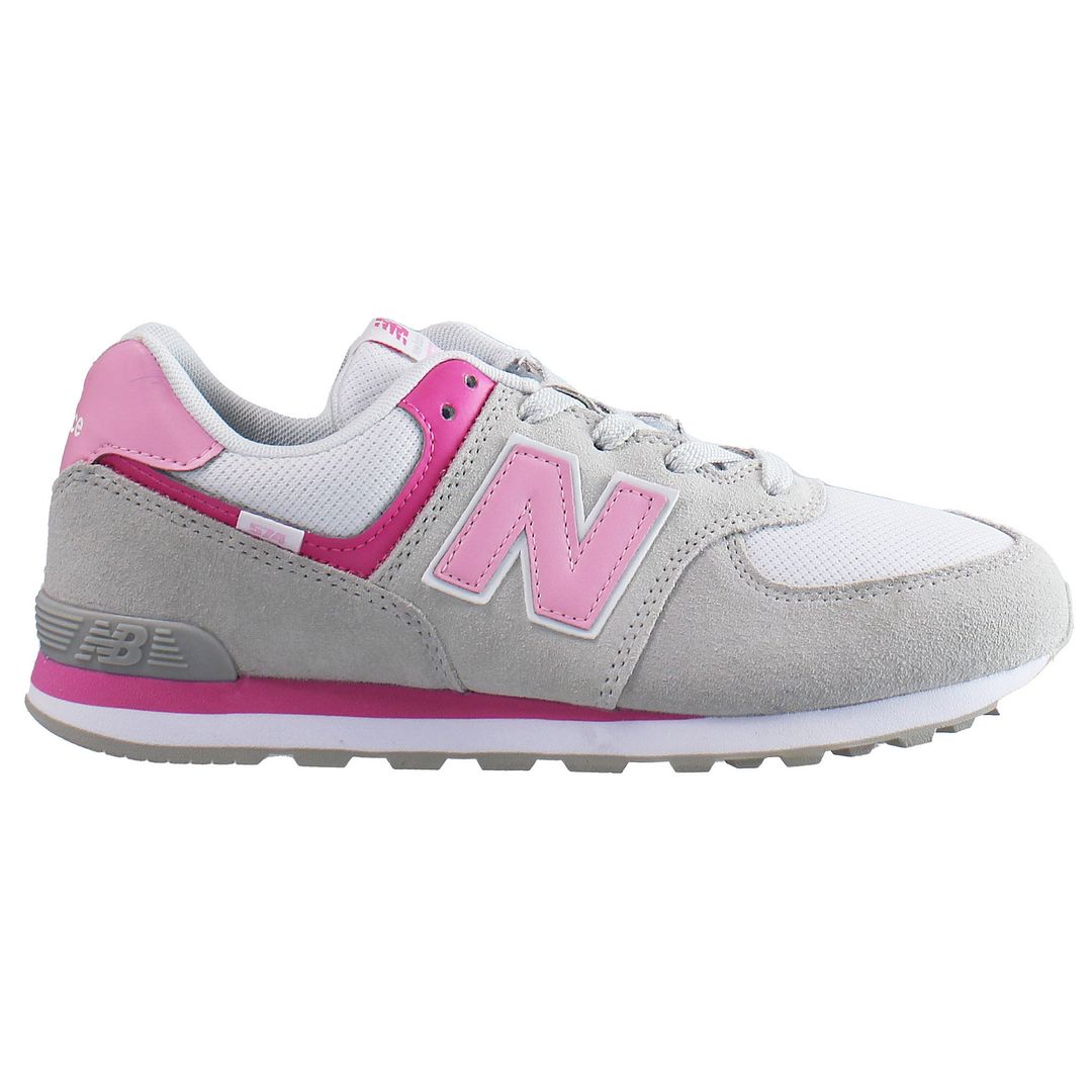 New Balance 574 Core Kids Grey/Pink Trainers