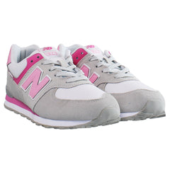New Balance 574 Core Kids Grey/Pink Trainers