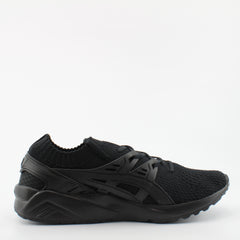 Asics Gel Kayano Knit Black Textile Lace Up Mens Trainers H705N 9090