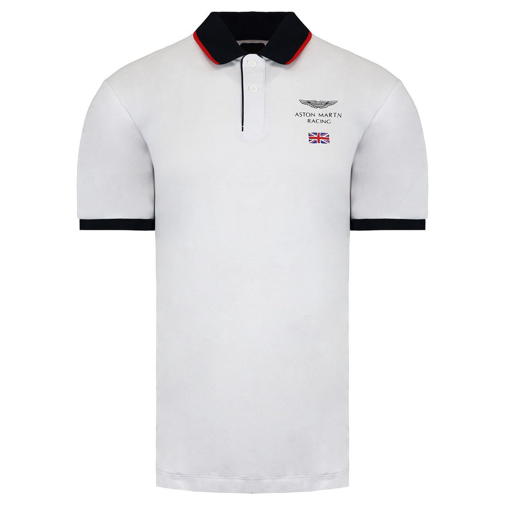 Hackett Aston Martin Racing Mens White Polo Shirt