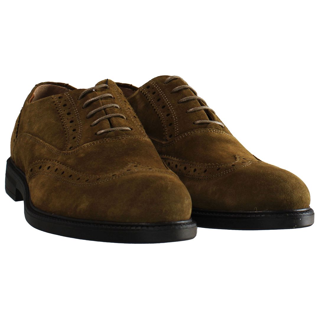 Hackett Chino Pln Brogue Mens Brown Shoes