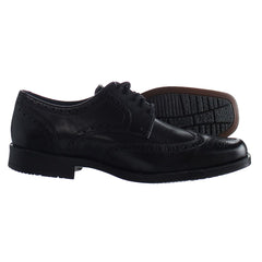 Hush Puppies Brace Brogue Mens Black Shoes