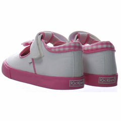 Kickers Tovni T-Bow Bumper Kids White Plimsolls