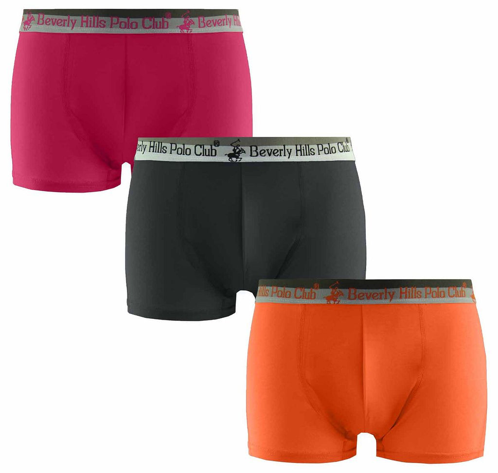 Beverly Hills Polo Club Mens 3-Pack Trunks