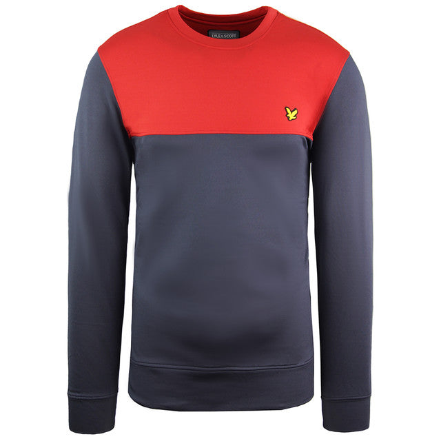 Lyle & Scott Crew Mens Red/Navy Sweater