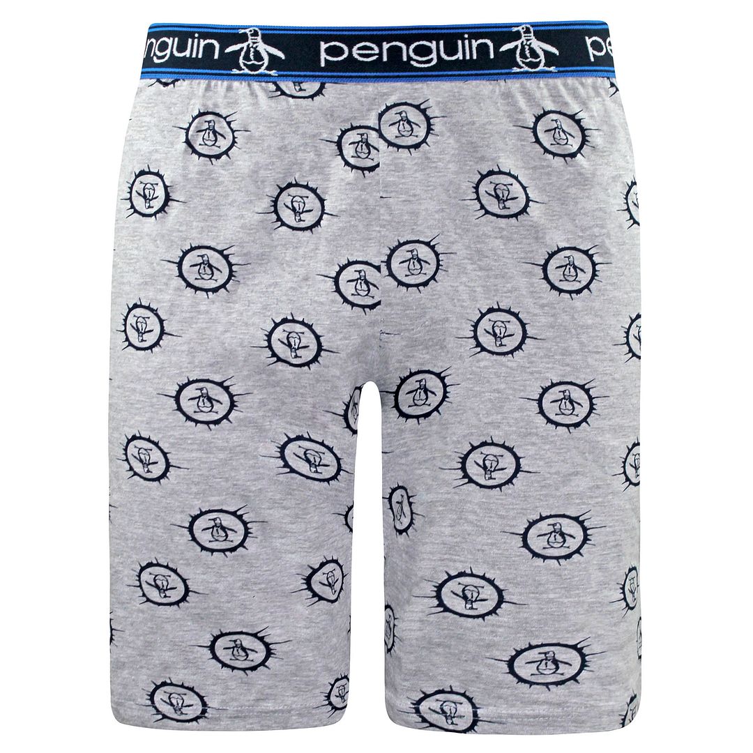 Original Penguin Pete Stamp Mens Grey Lounge Shorts