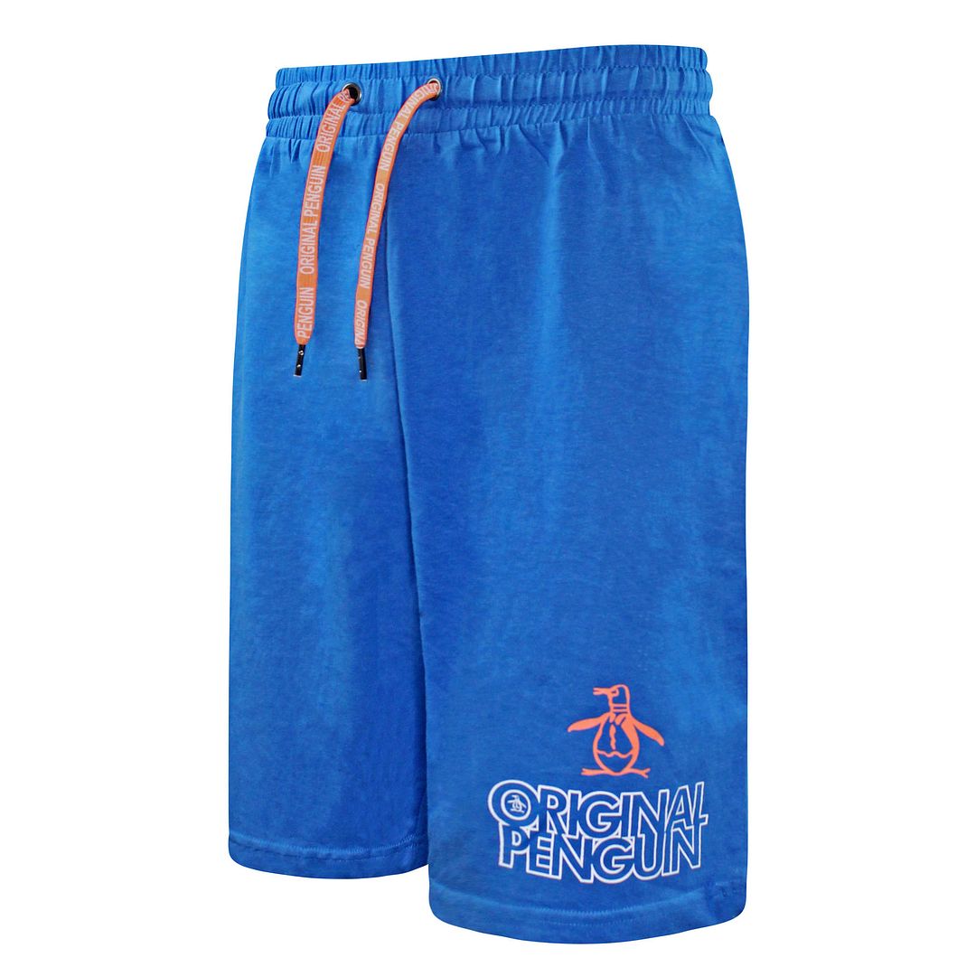 Original Penguin Logo Mens Blue Lounge Shorts