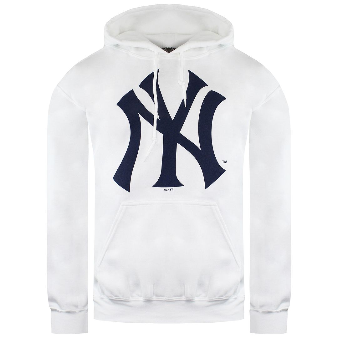 Majestic New York Yankees Mens White Hoodie