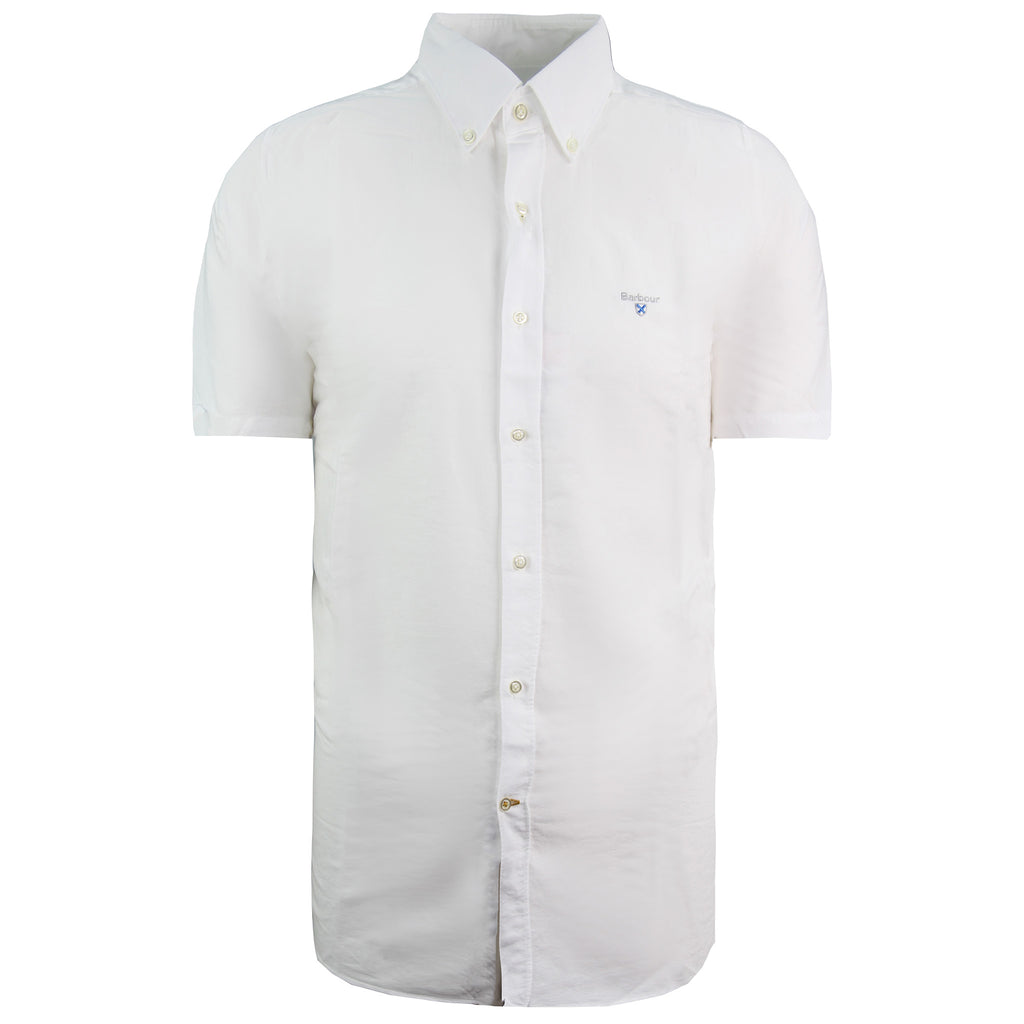 Barbour Tailored Fit Mens White Oxford Shirt