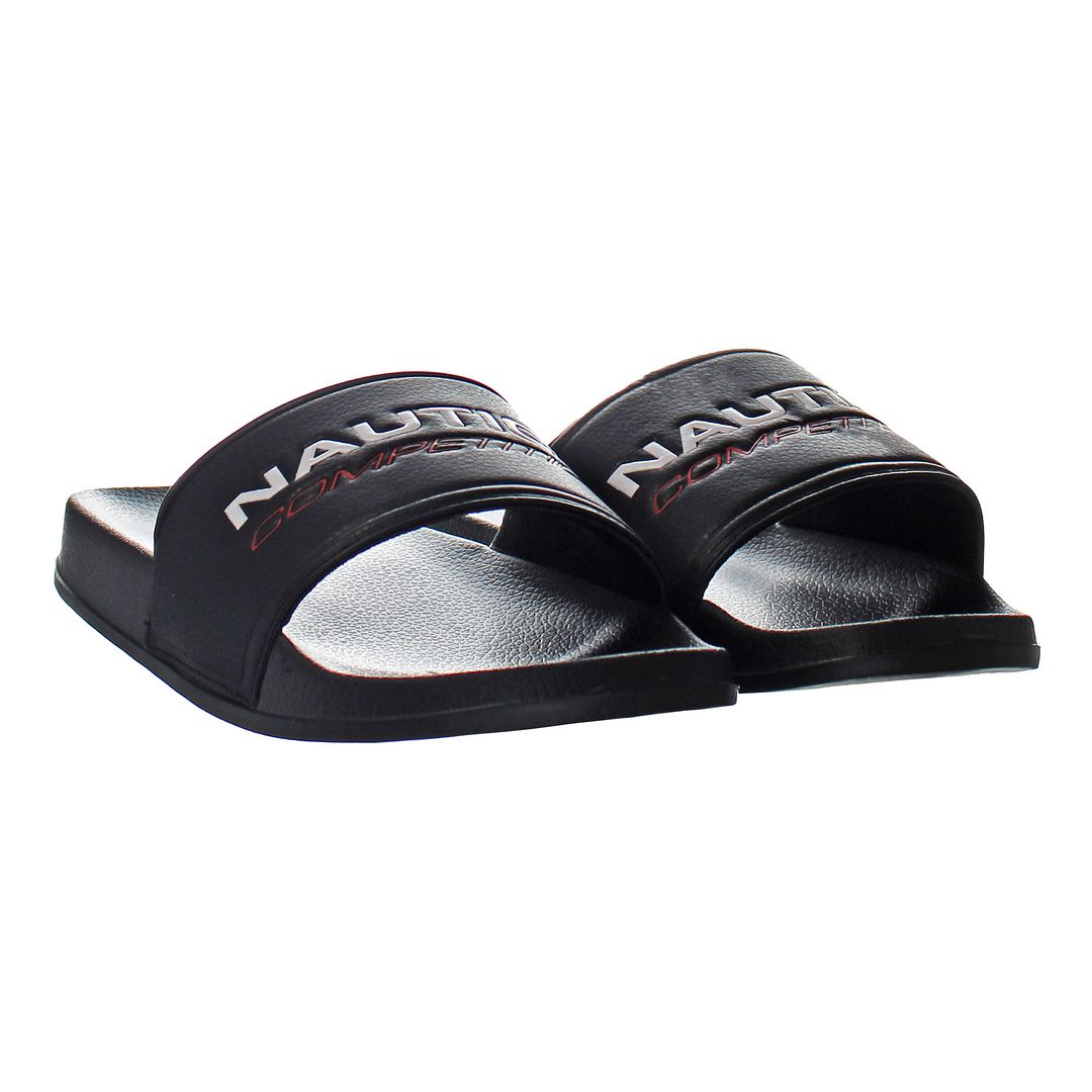 Nautica Grappo Mens Black Sliders