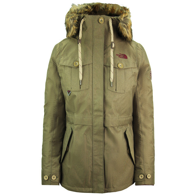 The North Face Snowboard Triclimate Hodded Green Womens Parka Jacket NF0A3L7GYZK