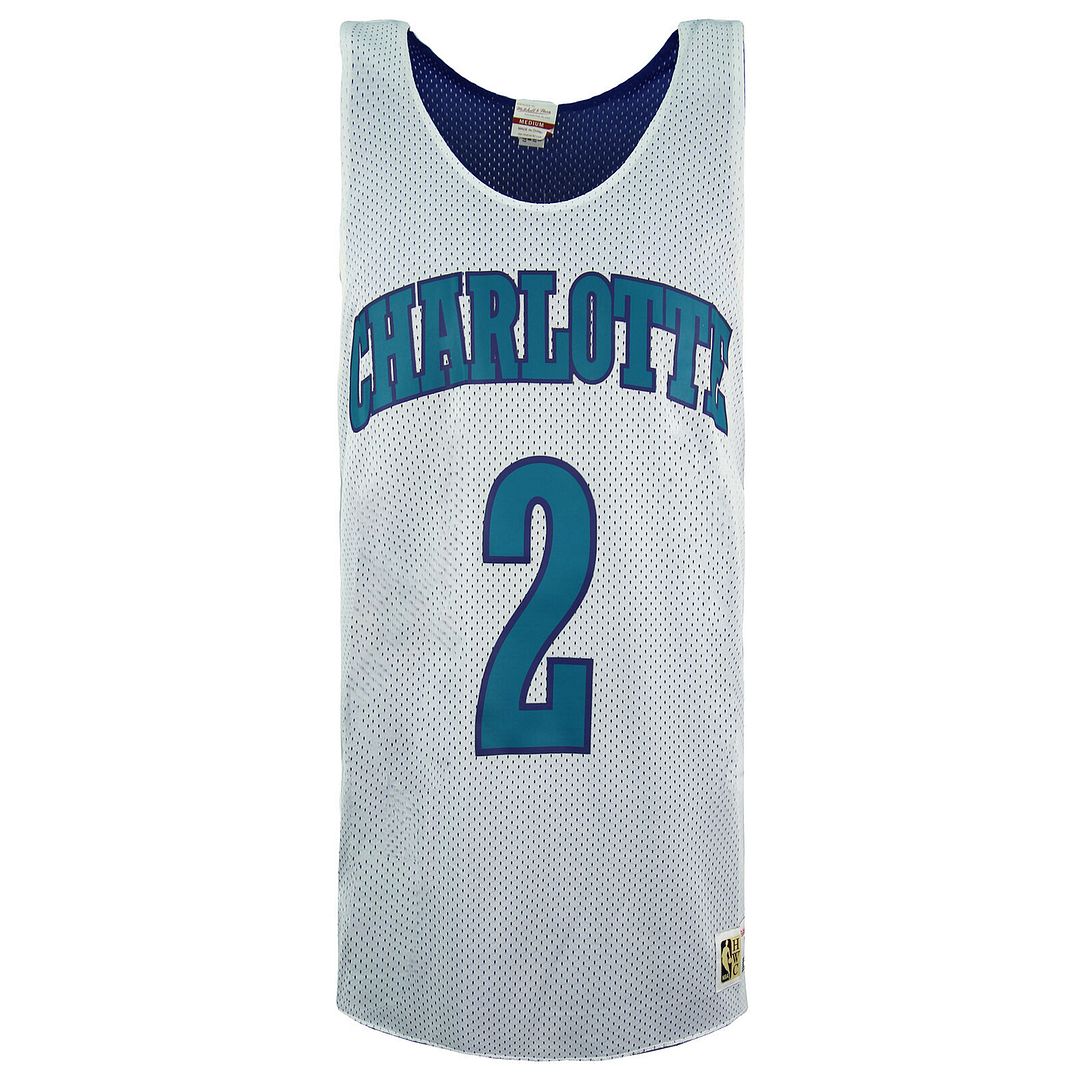 Mitchell & Ness Charlotte Hornets Larry Johnson Reversible Mens Mesh Vest