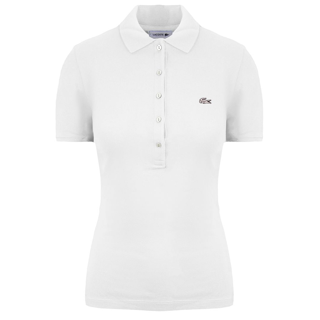 Lacoste Slim Fit Womens White Polo Shirt