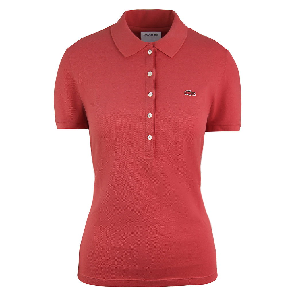 Lacoste Slim Fit Womens Coral Polo Shirt