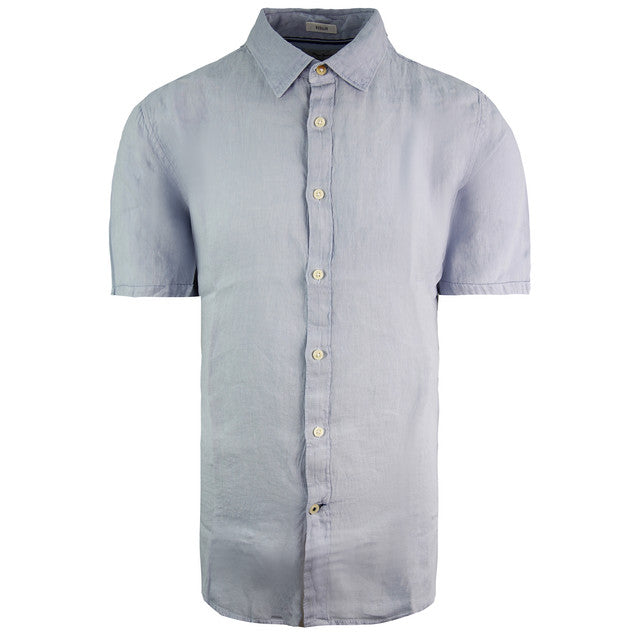Pepe Jeans John Regular Fit Shirt Short Sleeve Blue Mens Top PM305825 516
