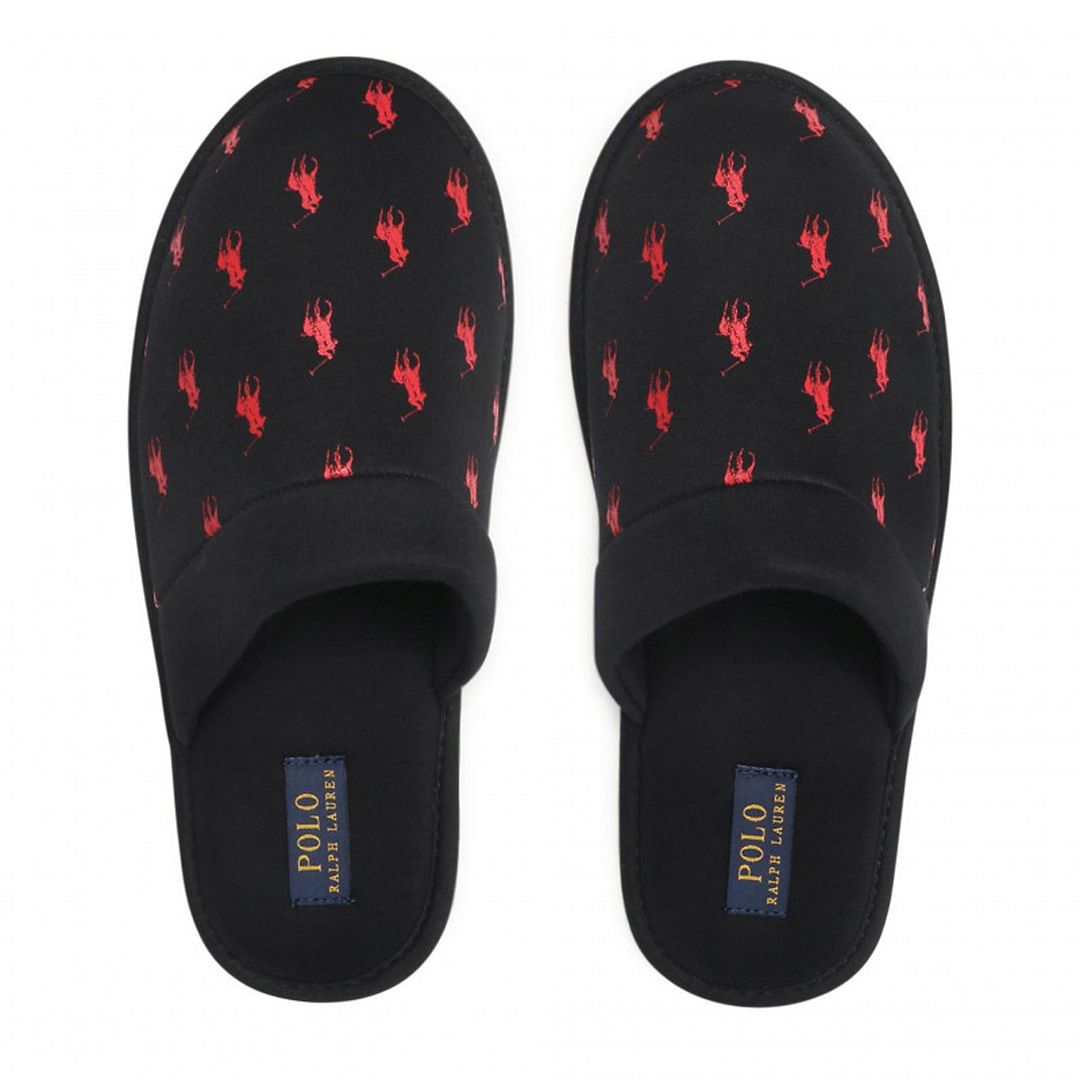 Ralph Lauren Kollin Mens Black Slippers