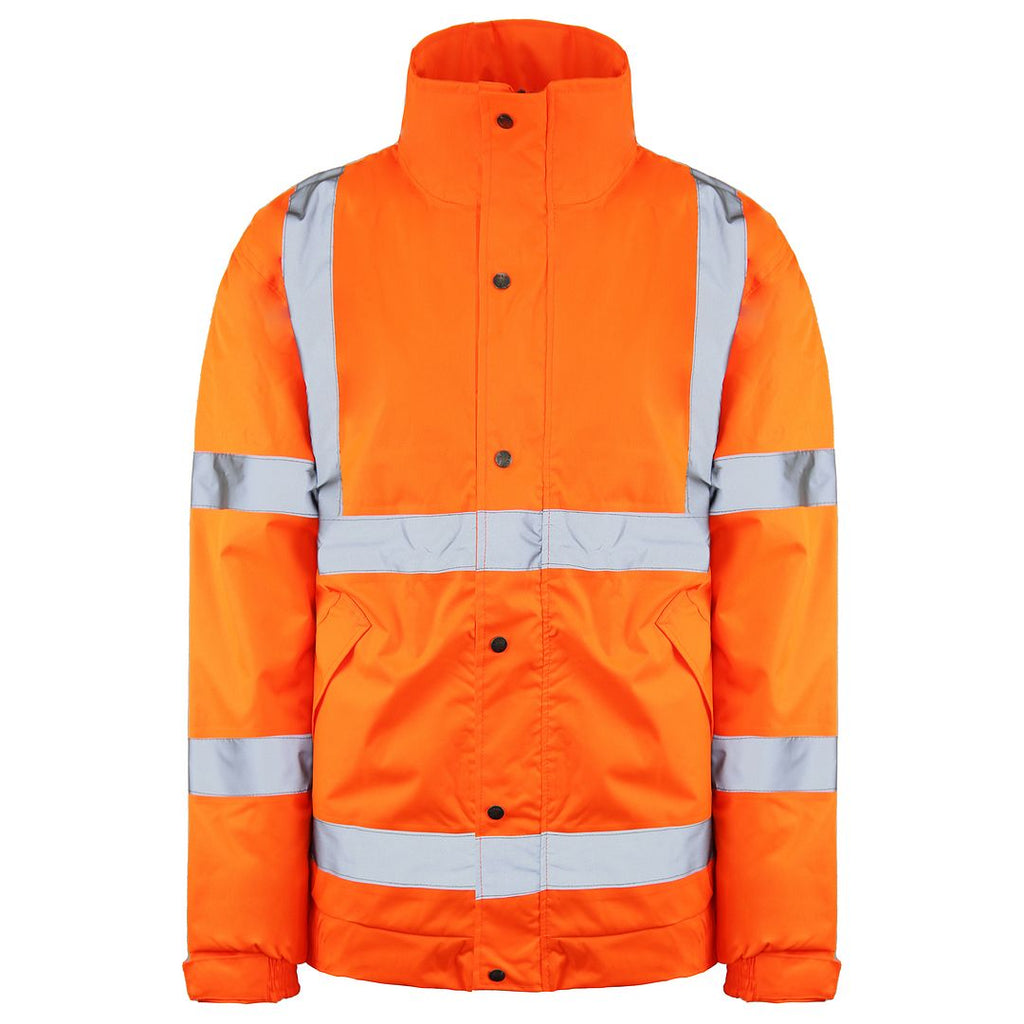 Dickies High Visibility Mens Orange Reflective Bomber Jacket