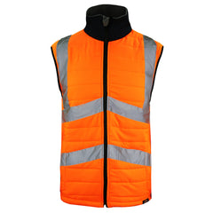 Dickies Hi-Vis Loudon Vest Bodywarmers Orange Mens Reflective Vest SA36005 ORANGE NAVY