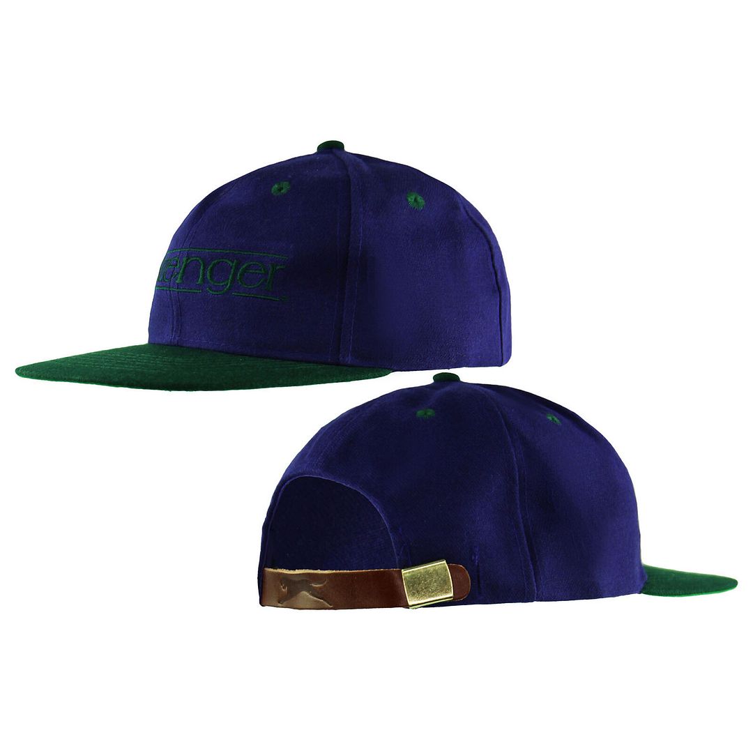 Slazenger Flat Brim Ajdustable Dark Purple Green Mens Cap SLAZ CAPS 02