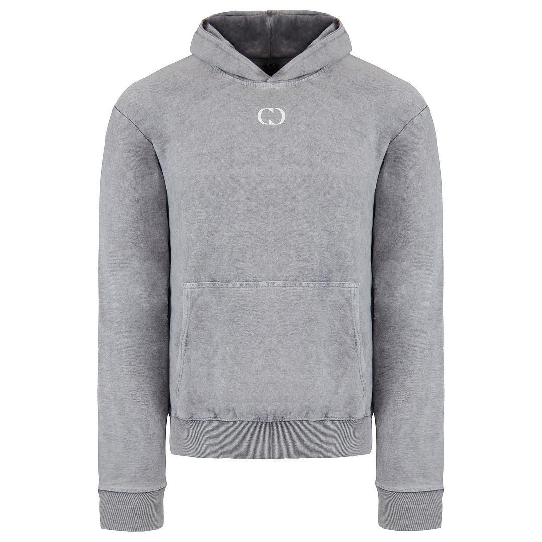 Criminal Damage Slub Mens Grey Hoodie